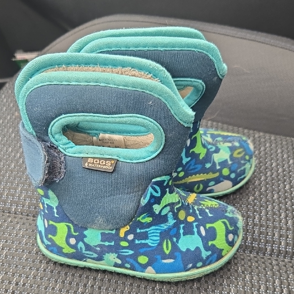 Bogs Toddler 5C Boots - Blue & Green